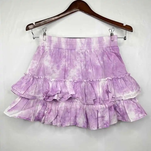 (A7) Generation Love Athena Lilac Tie-dye Ruffled Mini Skirt, Size XS, NWT - Picture 5 of 11
